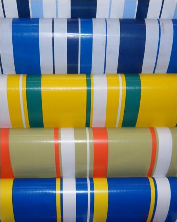 PVC color striped mesh cloth